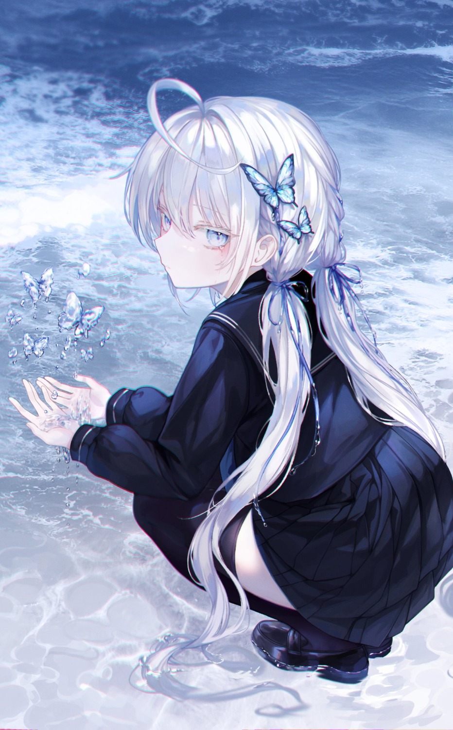 ass, karou_(lhscck302), seifuku, thighhighs