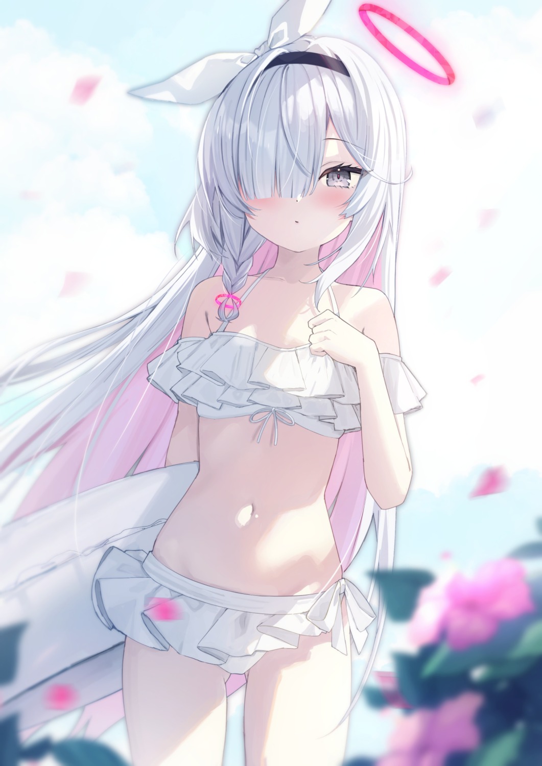 arona_(blue_archive), bikini, blue_archive, halo, plana_(blue_archive), saeki_sola, swimsuits