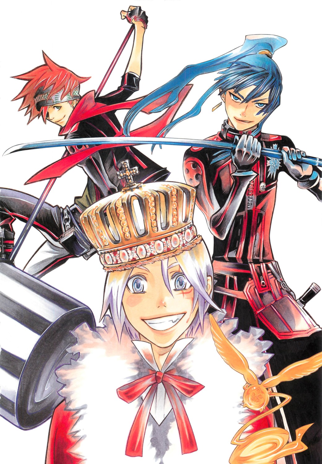 allen_walker, d.gray-man, hoshino_katsura, kanda_yu, lavi, male, timcanpy