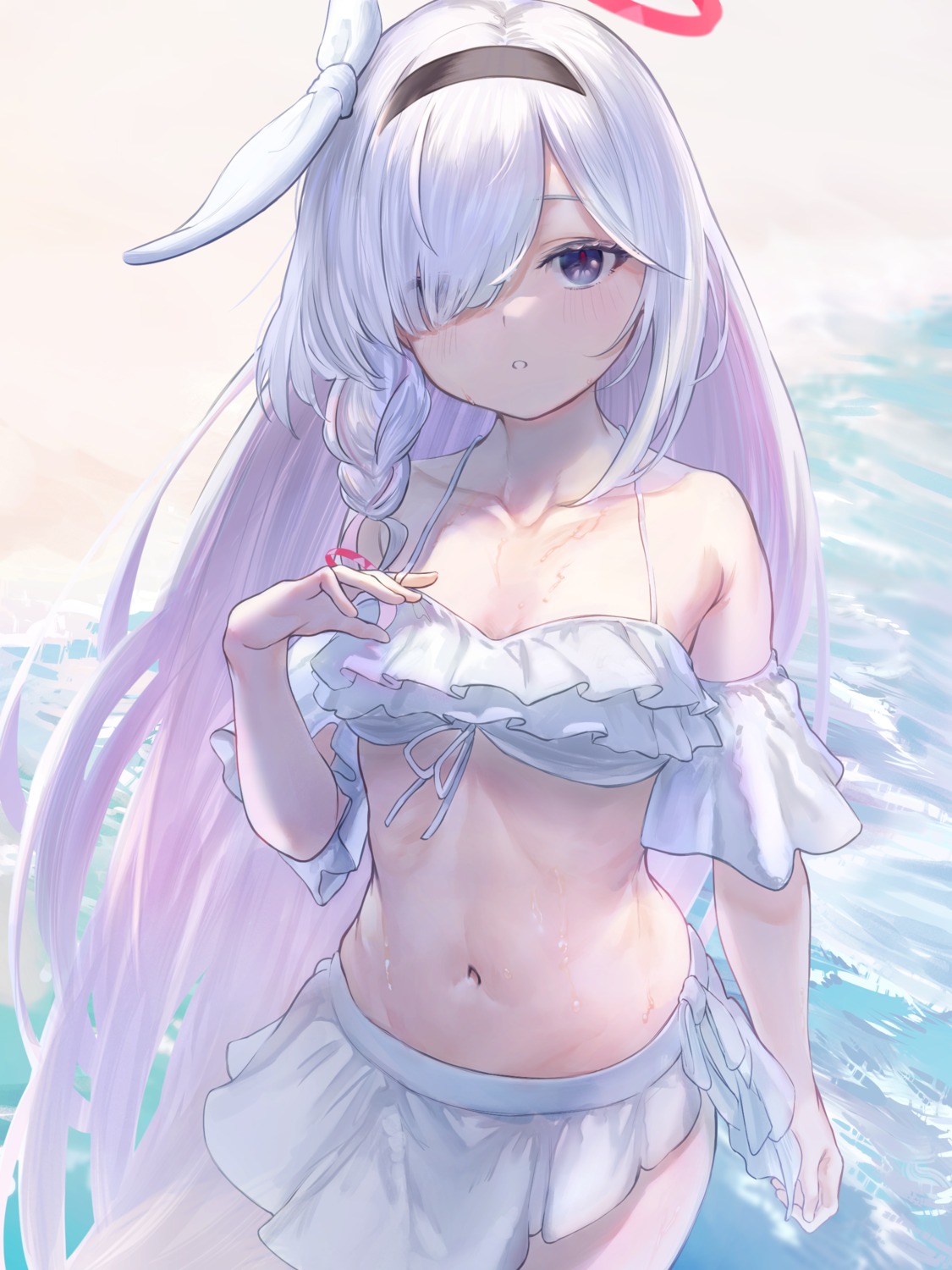 arona_(blue_archive), bikini, blue_archive, halo, marulire, plana_(blue_archive), swimsuits