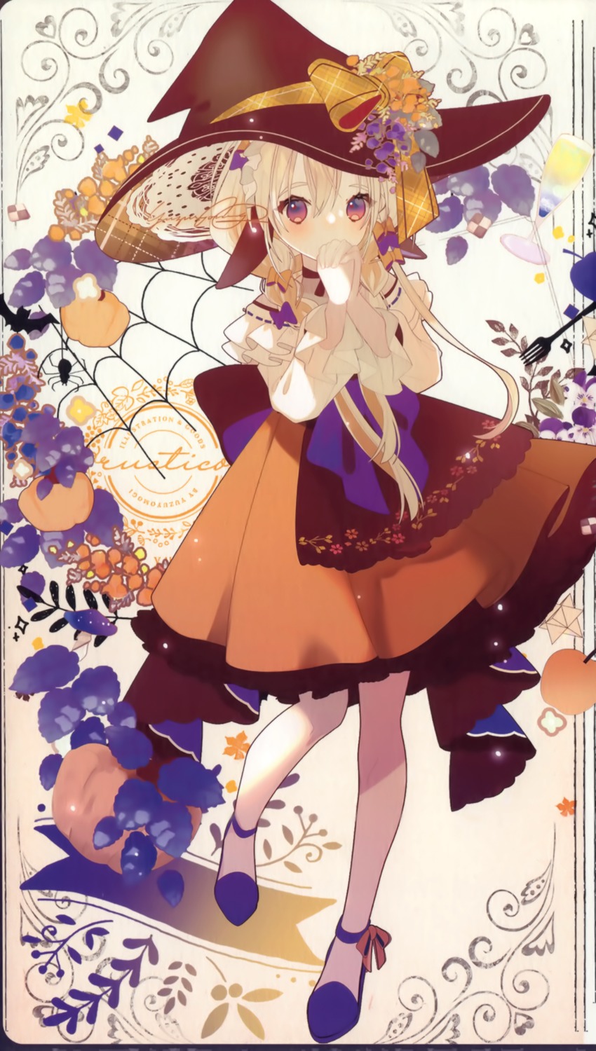 halloween, rustico, skirt_lift, witch, yuzuyomogi