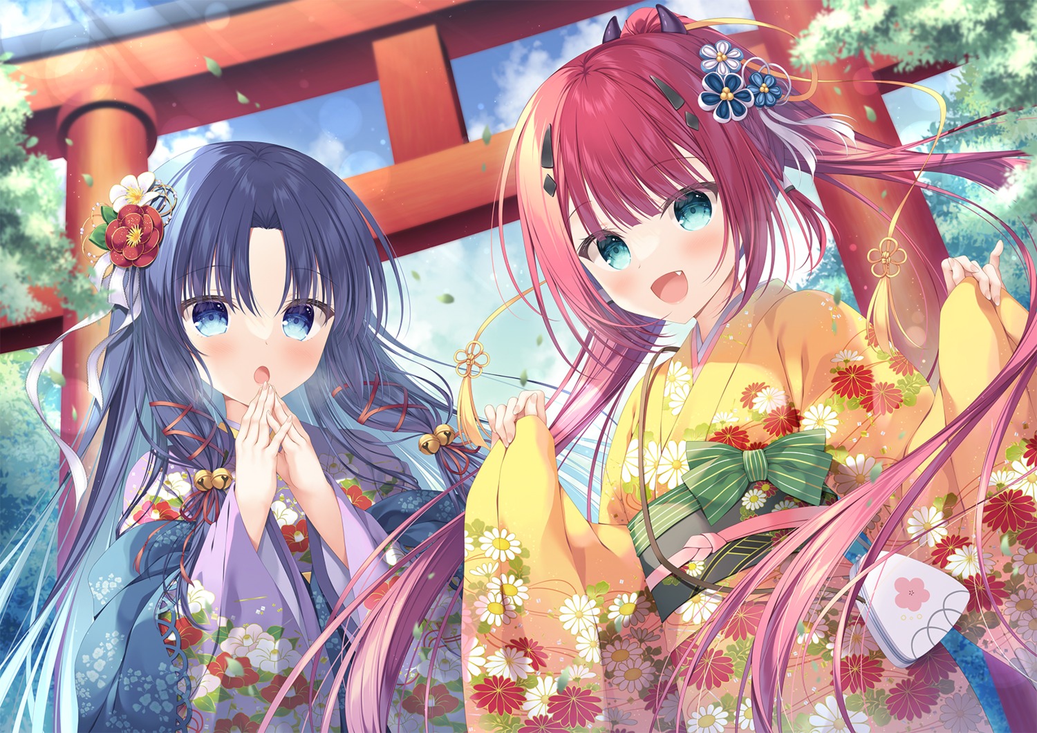 air, crossover, kamiyama_shiki, kannabi_no_mikoto, key, kimono, summer_pockets, takano_yuki