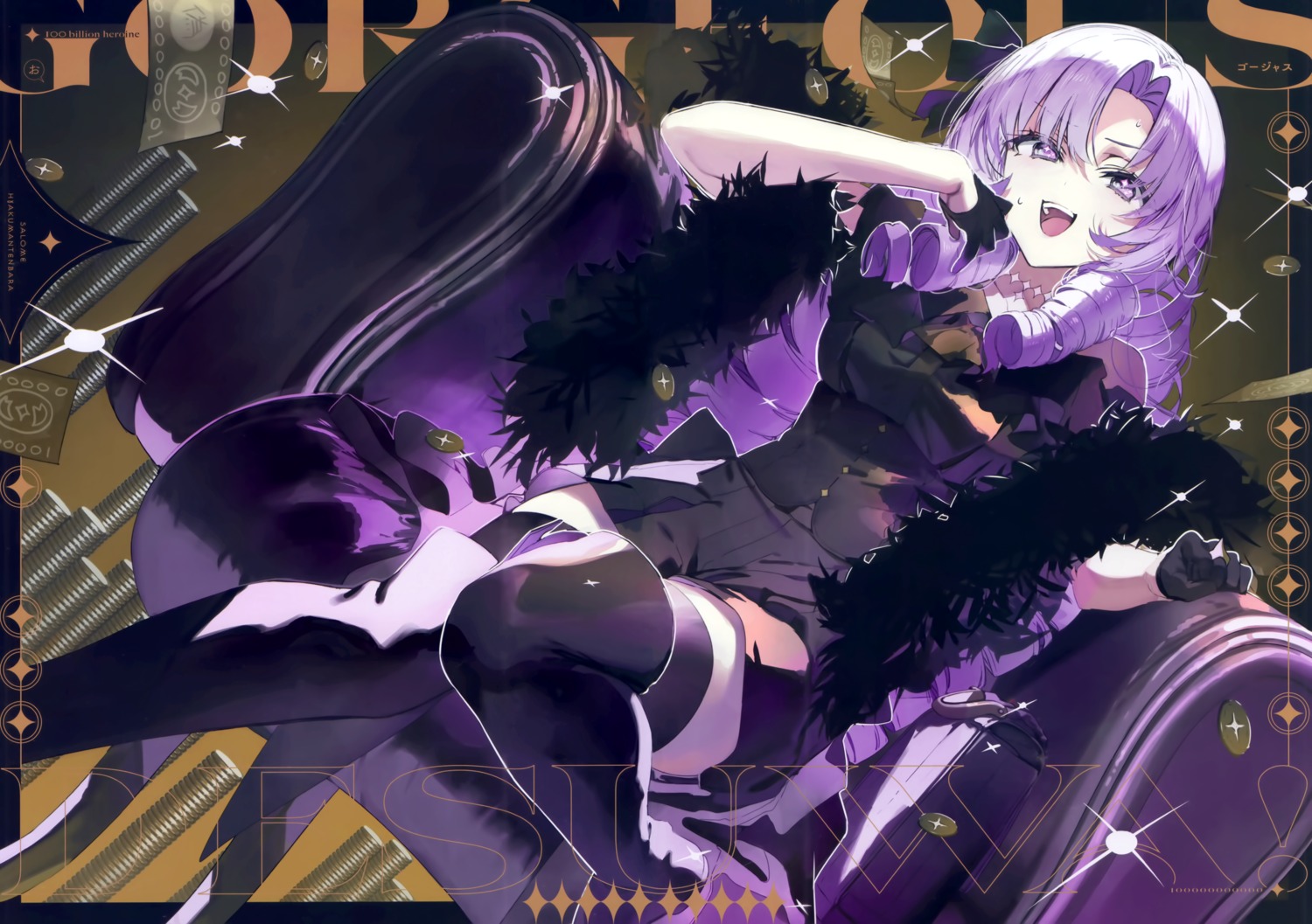 attaka_taoru, hyakumantenbara_salome, nijisanji, tattoo, thighhighs, wata_(attaka_taoru)