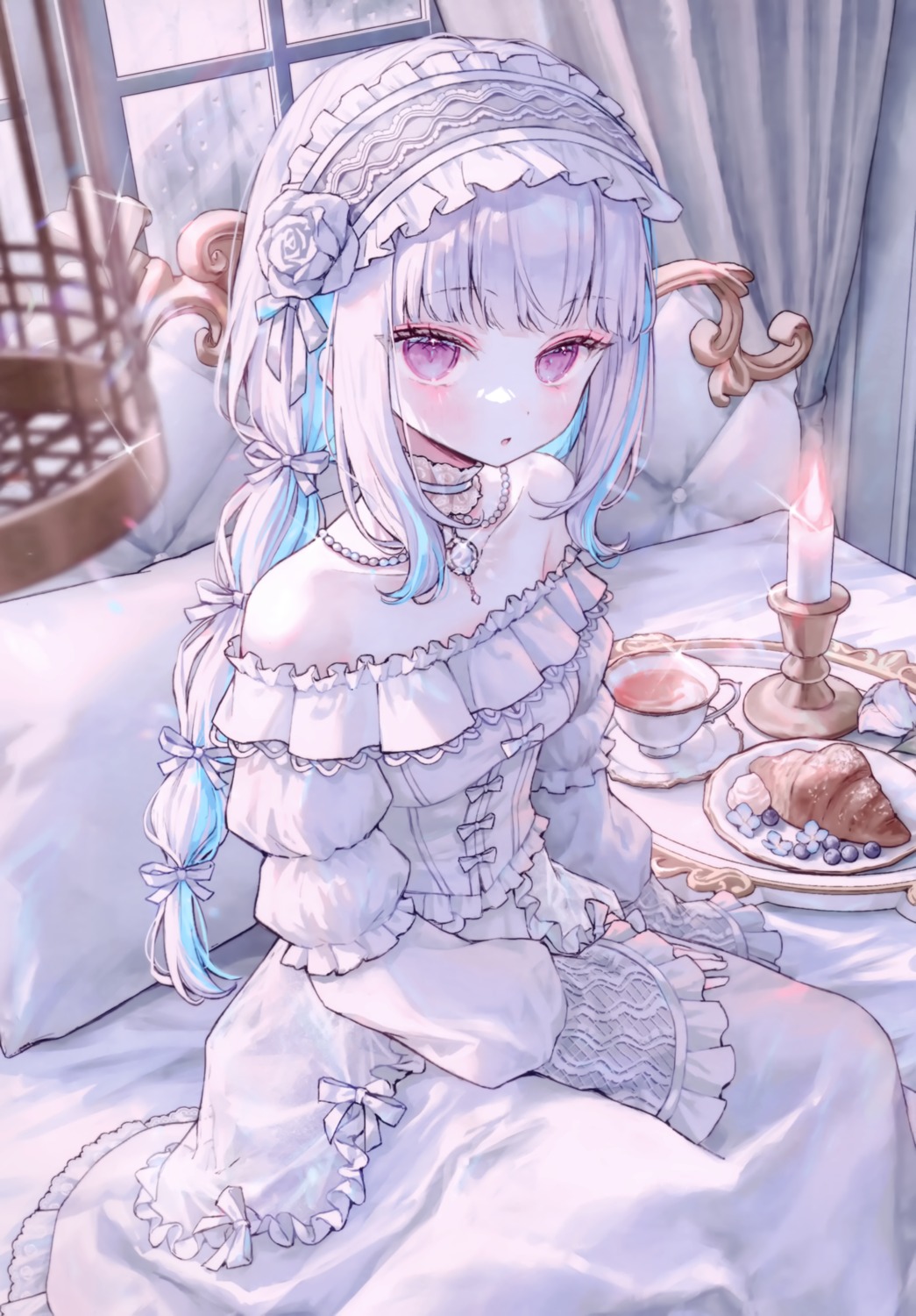 dress, lize_helesta, lolita_fashion, nijisanji, no_bra, shiromi_nimi, shiromi_nimi_(circle)