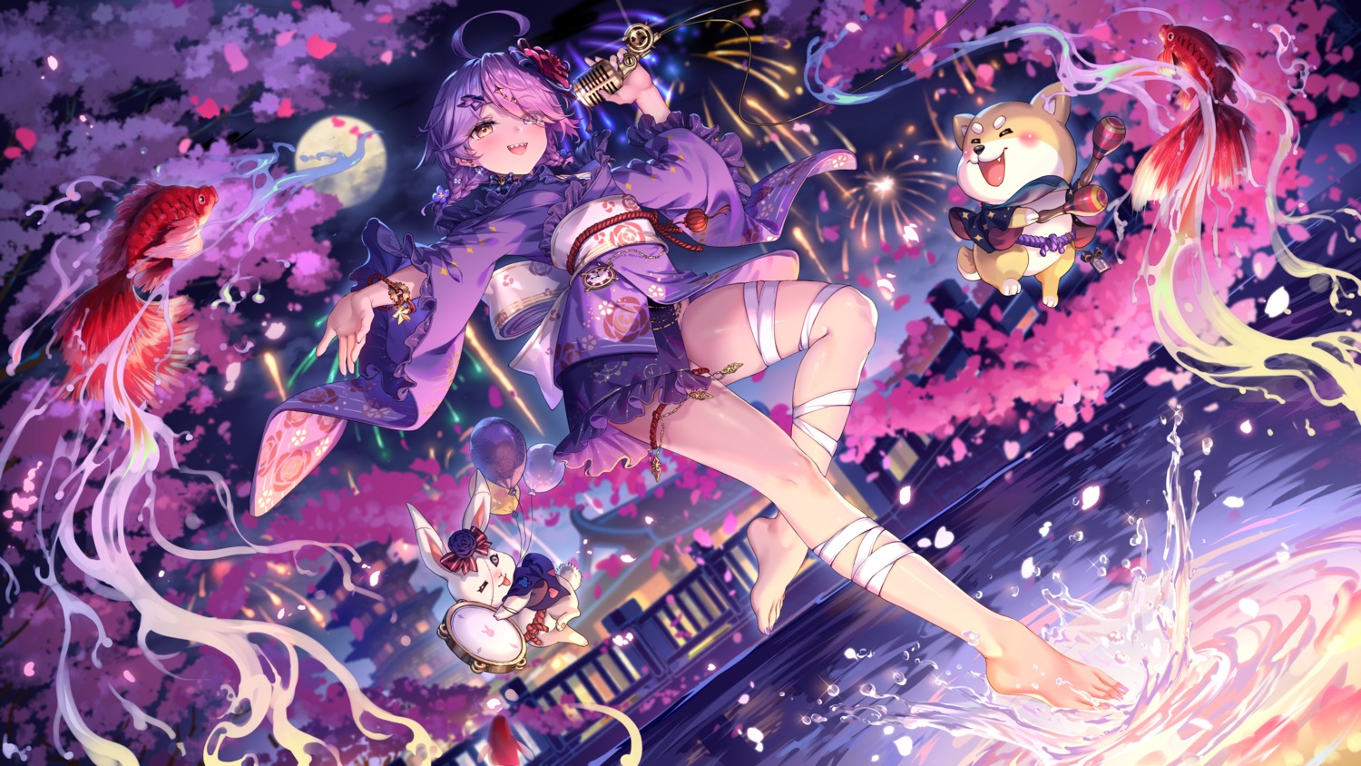bandages, benghuai_xueyuan, garter, heterochromia, honkai_impact, lolita_fashion, open_shirt, pantsu