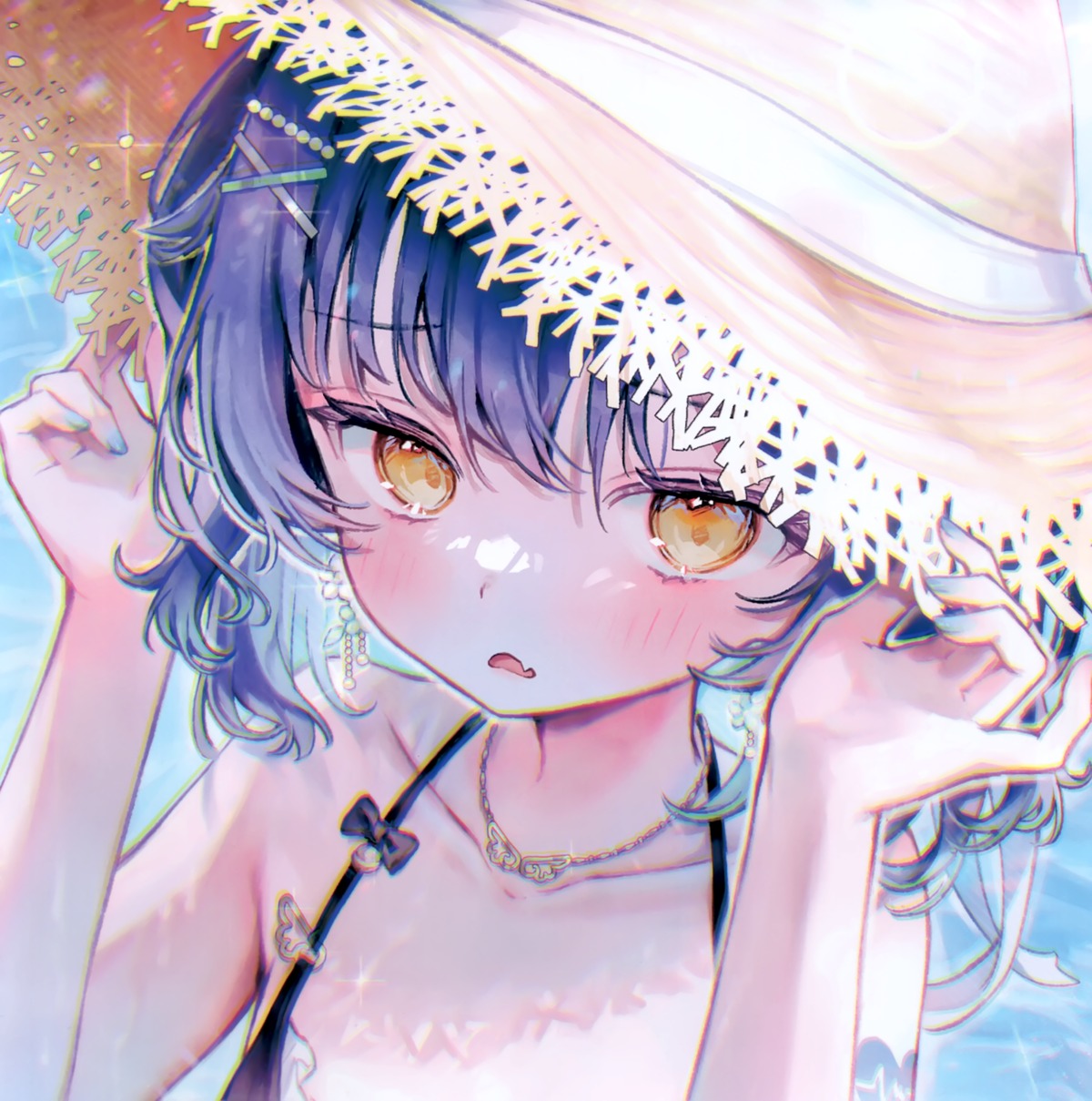 amamiya_kokoro, nijisanji, shiromi_nimi, shiromi_nimi_(circle), swimsuits, tattoo