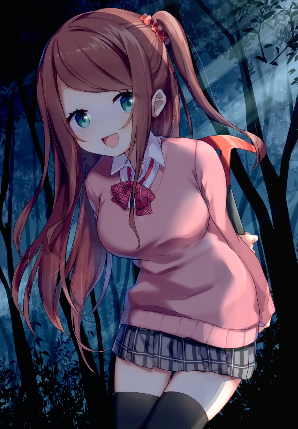 akabane_youko, kasokuiki, ksk_(kasokuiki), nijisanji, nijisanji_gamers, seifuku, sweater, thighhighs