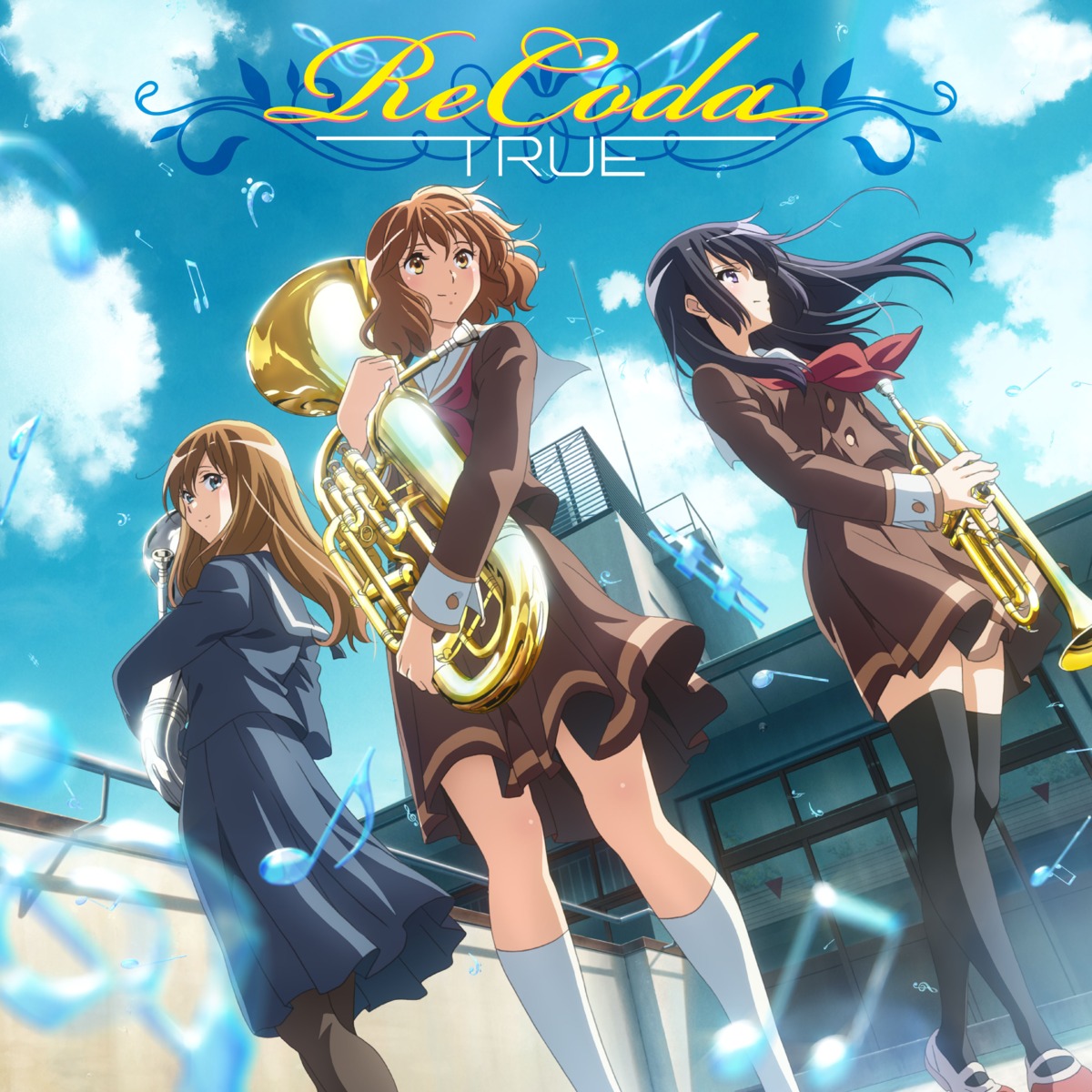 disc_cover, hibike!_euphonium, ikeda_kazumi, kousaka_reina, kuroe_mayu, oumae_kumiko, pantyhose, seifuku