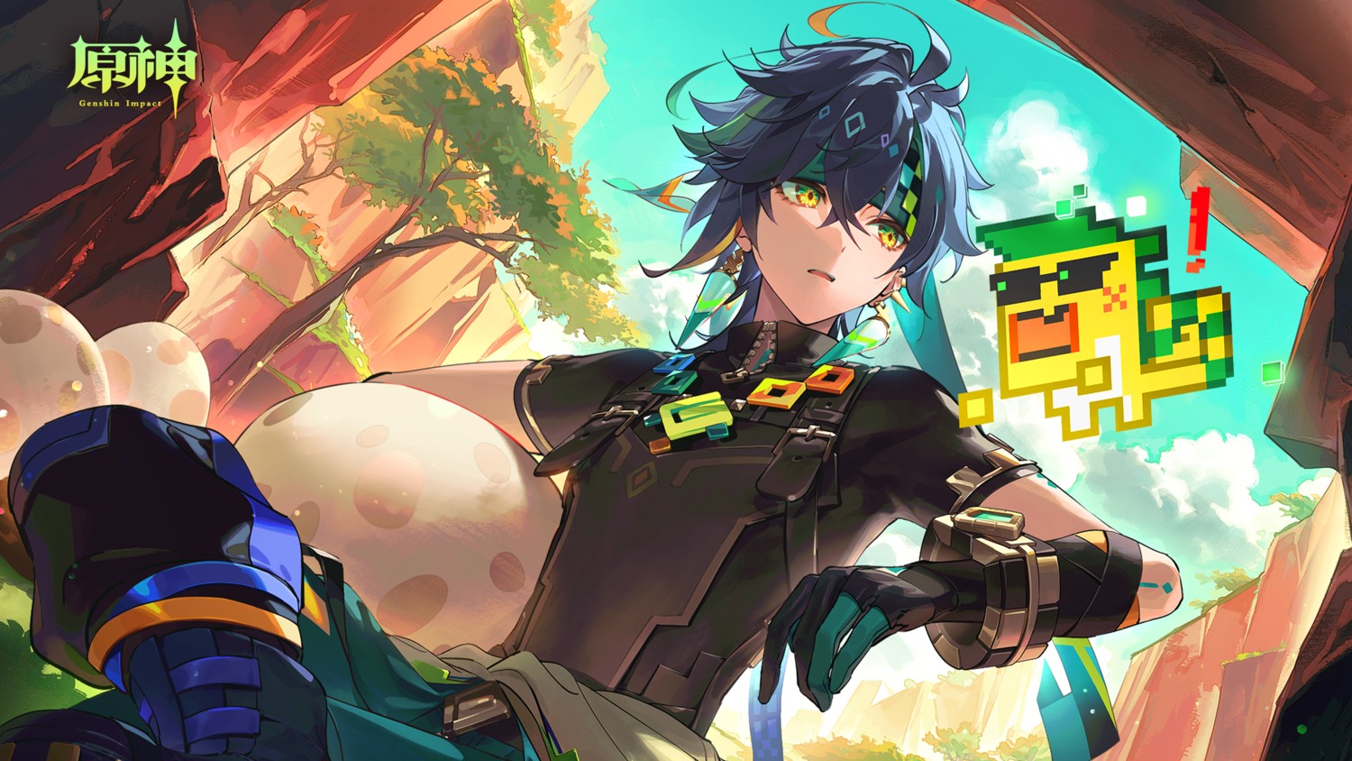 ajaw, dsmile, genshin_impact, kinich, male, wallpaper