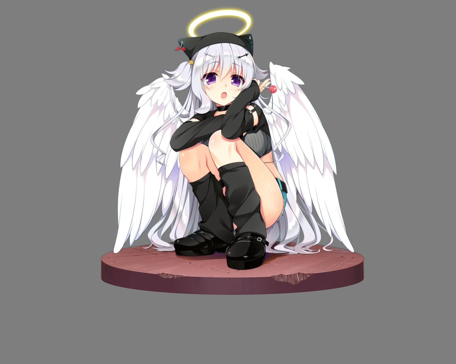 angel, asa_project, fuyuichi_monme, renai_hajimemashite, tenshi-chan_(renai_hajimemashite), transparent_webp, wings