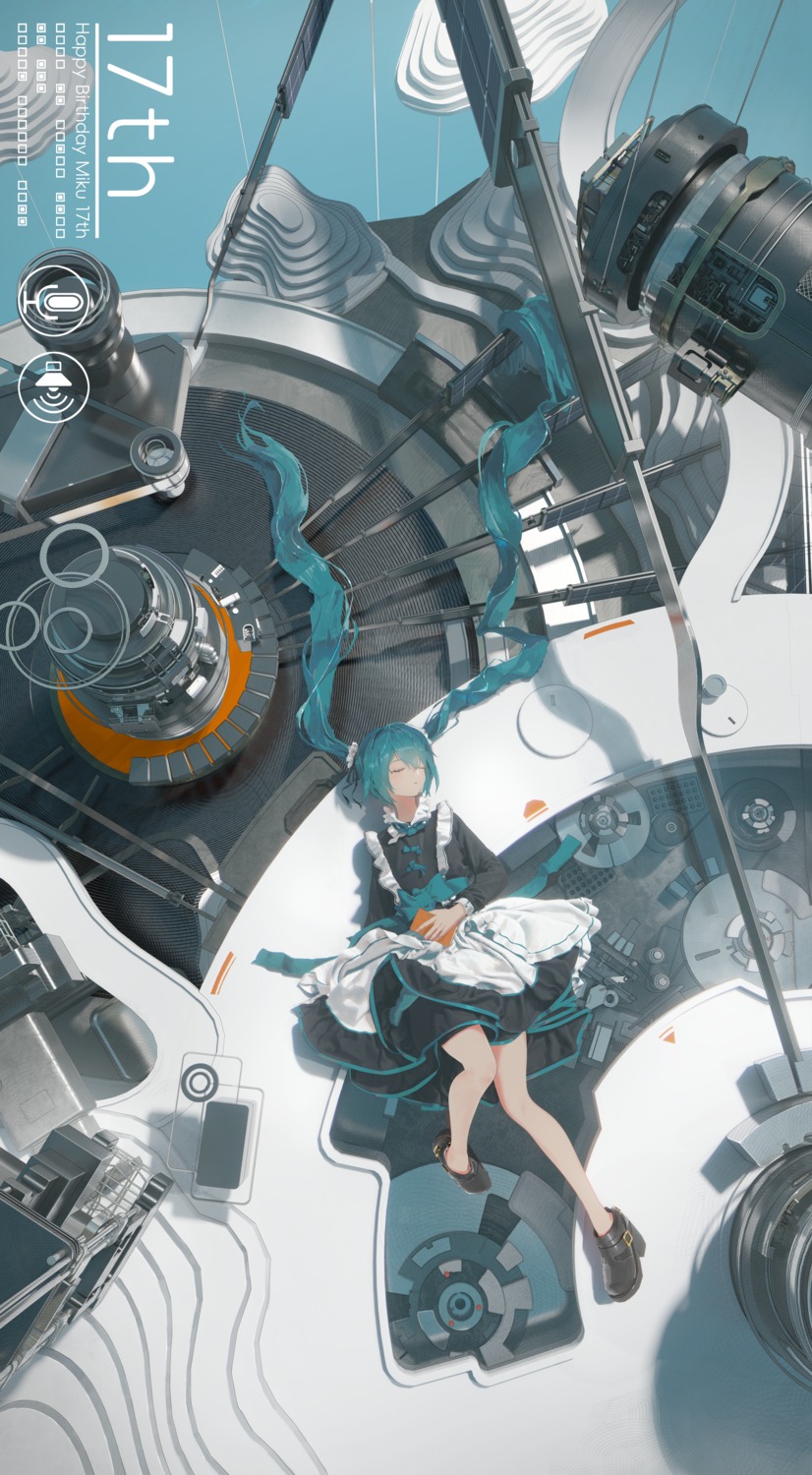 hatsune_miku, heels, maid, rotarran, vocaloid
