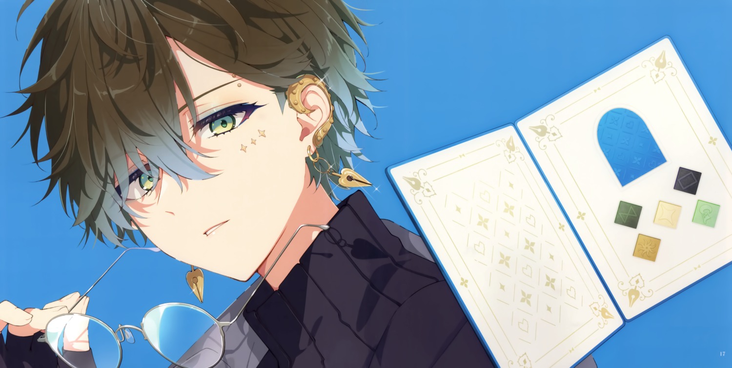 antique., ike_eveland, male, mamyouda, megane, nijisanji, nijisanji_en, sweater