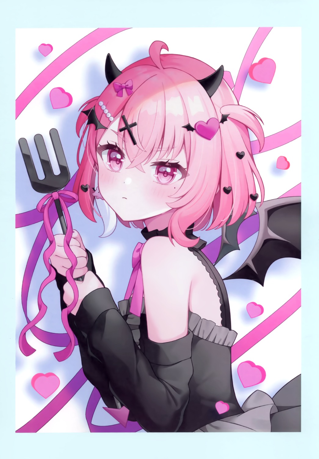 devil, dress, horns, kyoka, kyokanchi, nijisanji, nijisanji_gamers, sasaki_saku