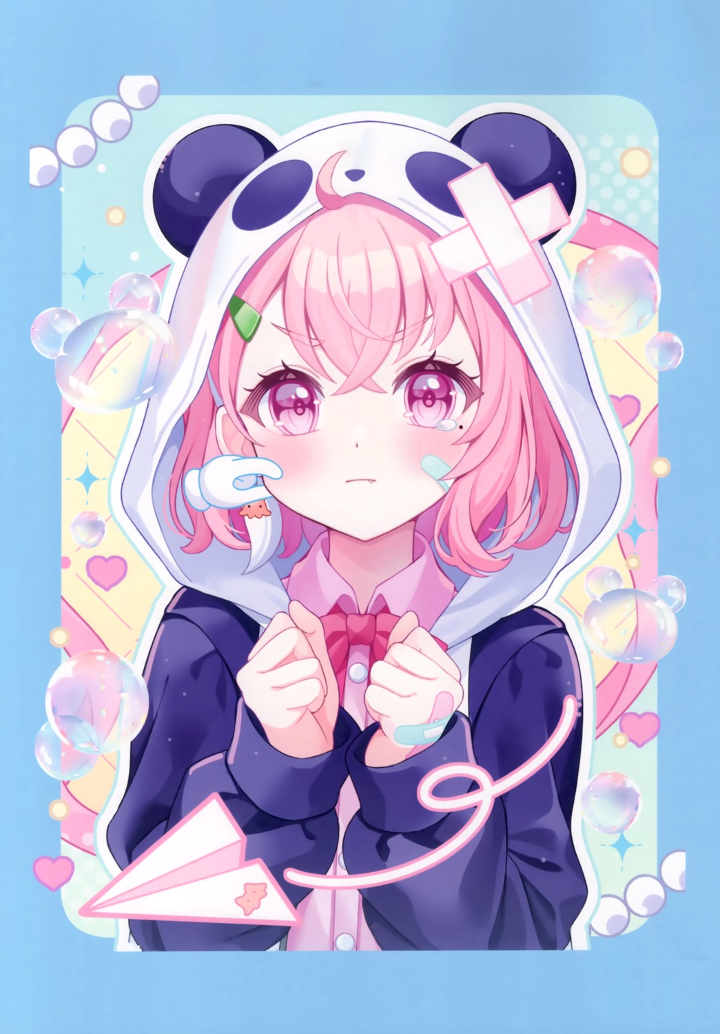 animal_ears, bandaid, kyoka, kyokanchi, nijisanji, nijisanji_gamers, sasaki_saku, seifuku