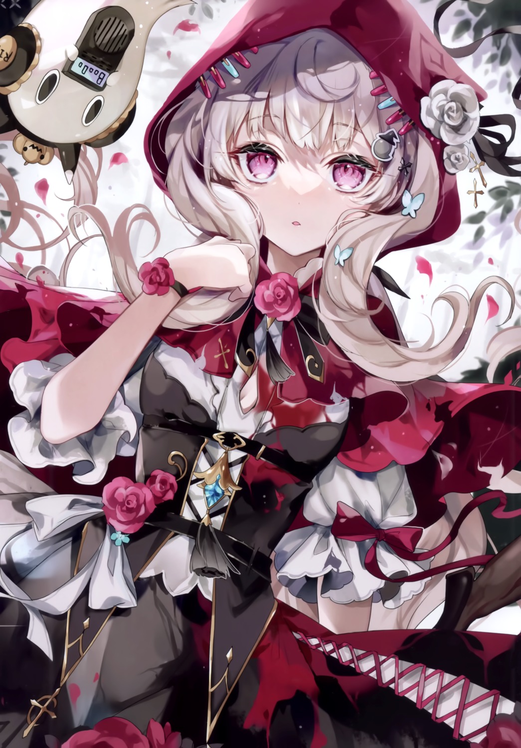 chat_perche, dress, endou_reimu, kokouta_nanatsu, nijisanji, nijisanji_en