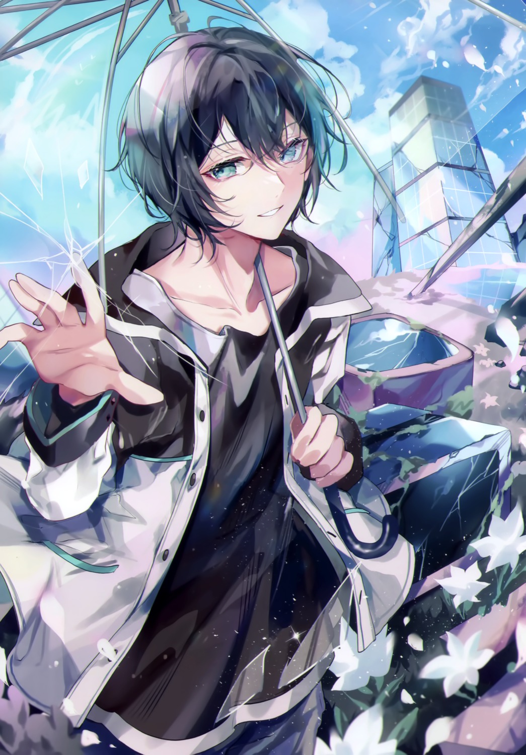 chat_perche, kokouta_nanatsu, male, mayuzumi_kai, nijisanji, umbrella