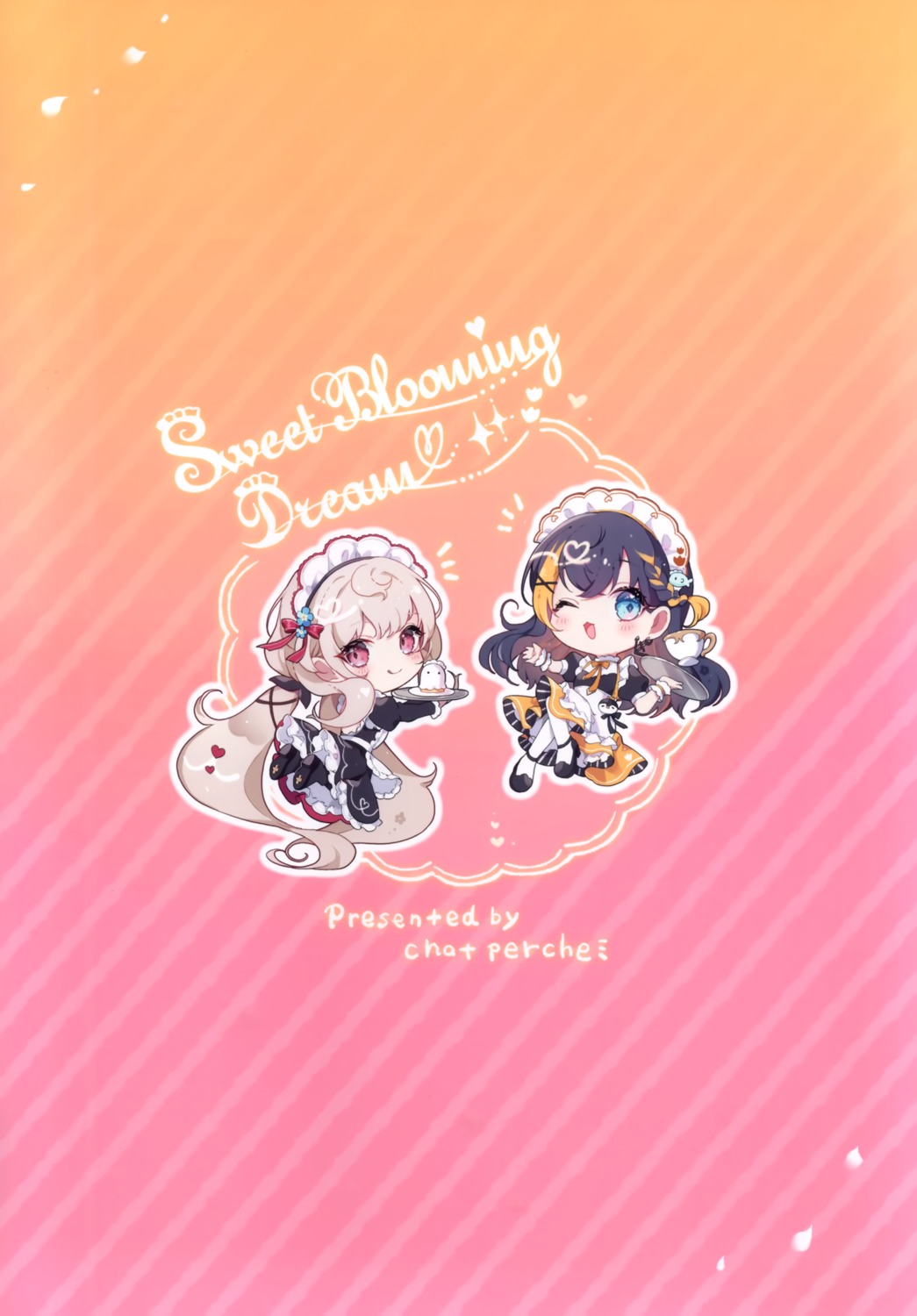 chat_perche, chibi, endou_reimu, kokouta_nanatsu, maid, nijisanji, nijisanji_en, pantyhose