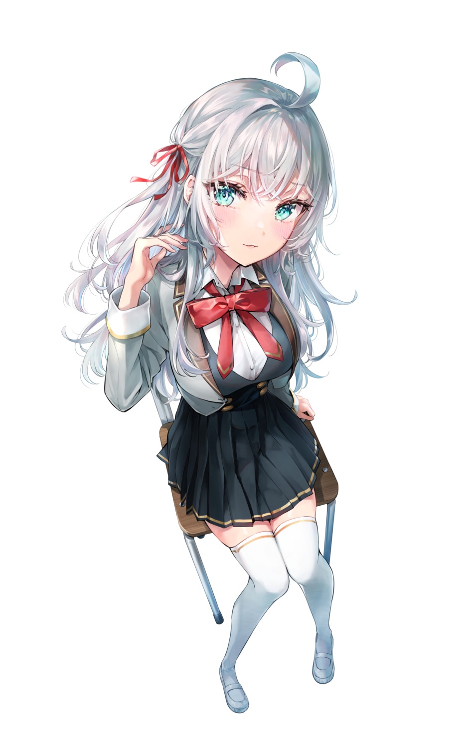 alisa_mikhailovna_kujou, seifuku, tenamachi_saho, thighhighs, tokidoki_bosotto_russia-go_de_dereru_tonari_no_alya-san