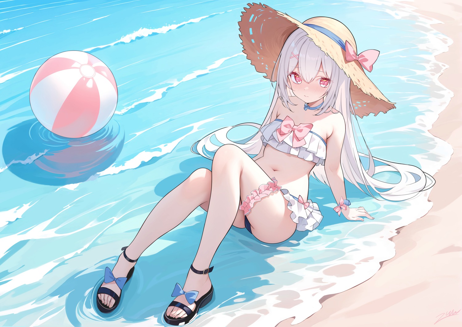 bikini, swimsuits, wet, zuu_(qq770463651)
