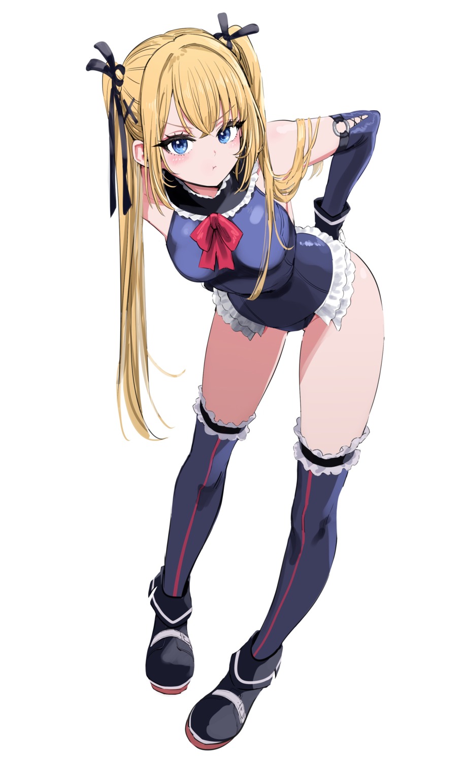 azur_lane, dead_or_alive, marie_rose, pizzasi, swimsuits, thighhighs