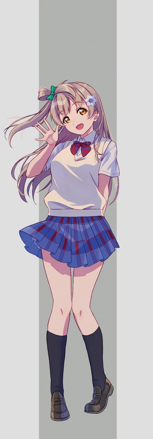 love_live!, love_live!_(series), macken, minami_kotori, seifuku, skirt_lift, sweater