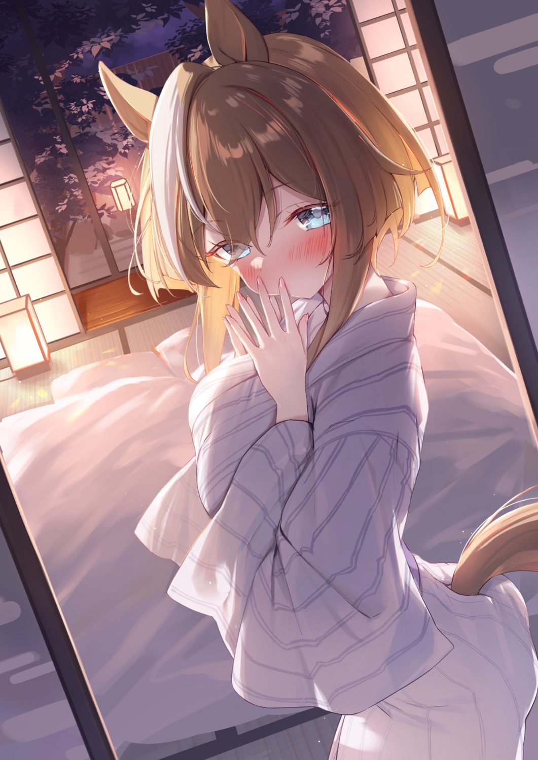 animal_ears, cheval_grand_(umamusume), saboten_mushi, tail, uma_musume_pretty_derby, yukata