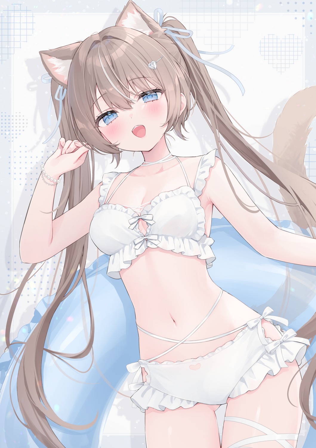 animal_ears, bikini, garter, nekomimi, shano_hiyori, swimsuits, tail