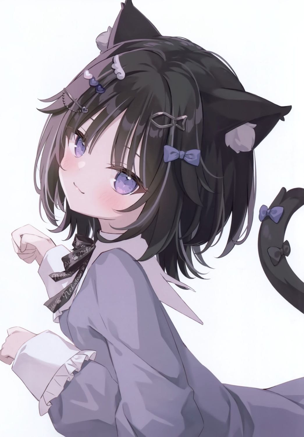 animal_ears, dress, hoshi, indie_virtual_youtuber, kurose_kiri, nekomimi, tail, usagigo