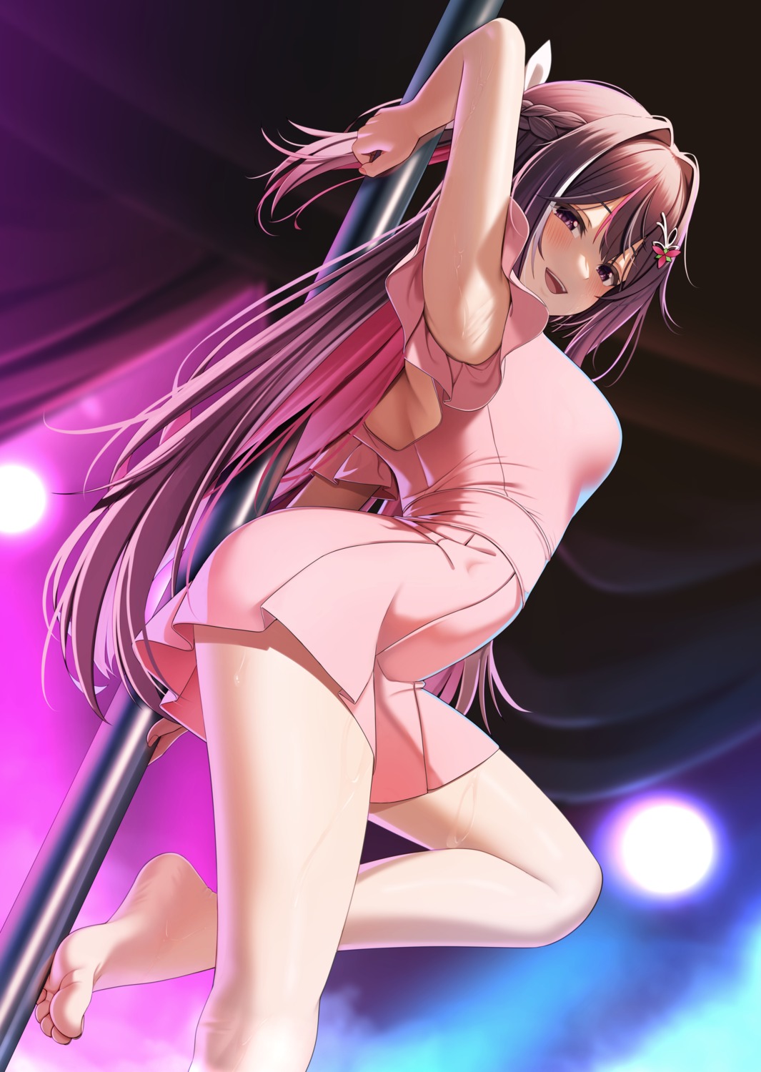 azki_(hololive), casino_(casinoep), hololive, skirt_lift, wet