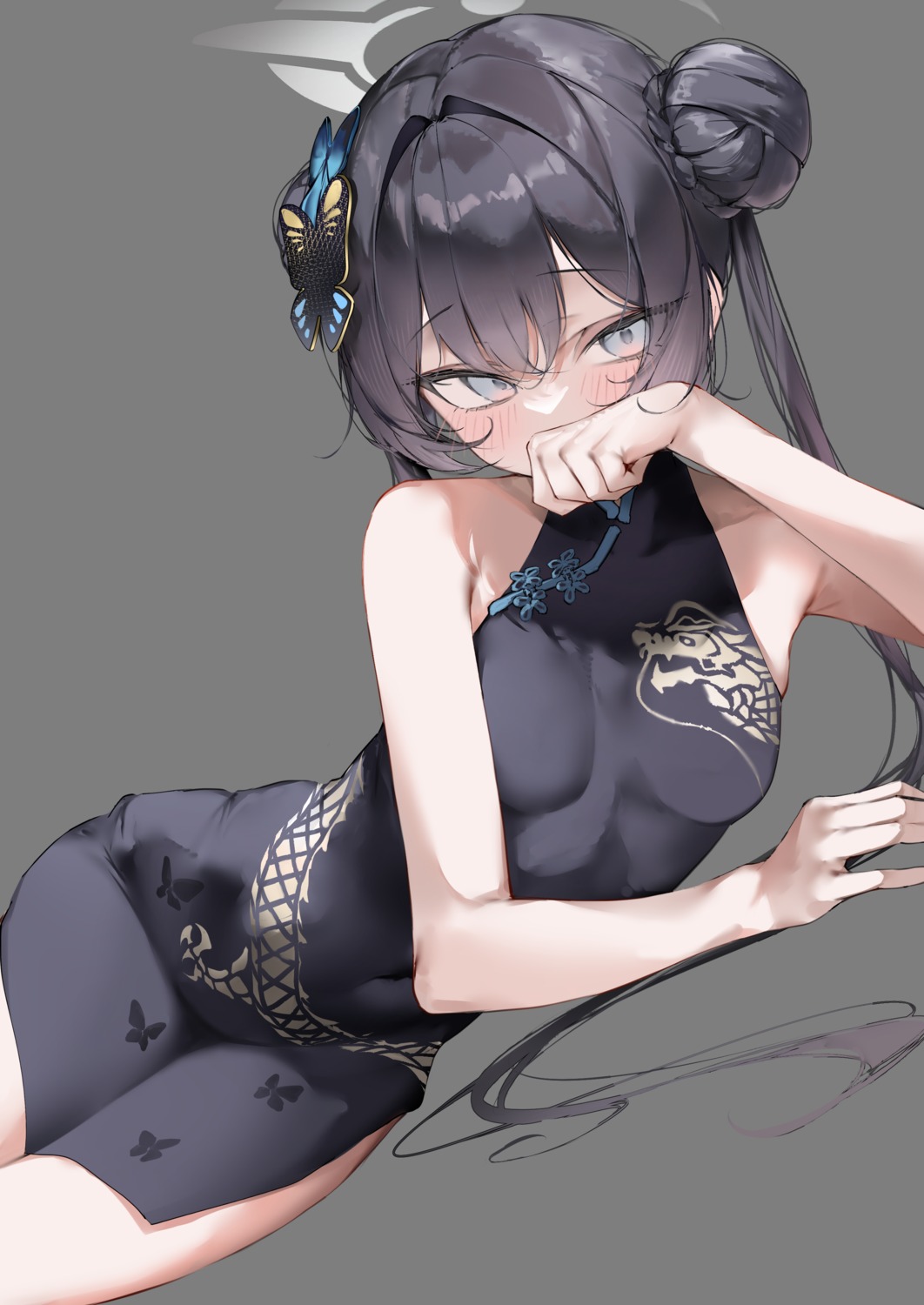 blue_archive, chinadress, halo, pepq, ryuuge_kisaki, transparent_png