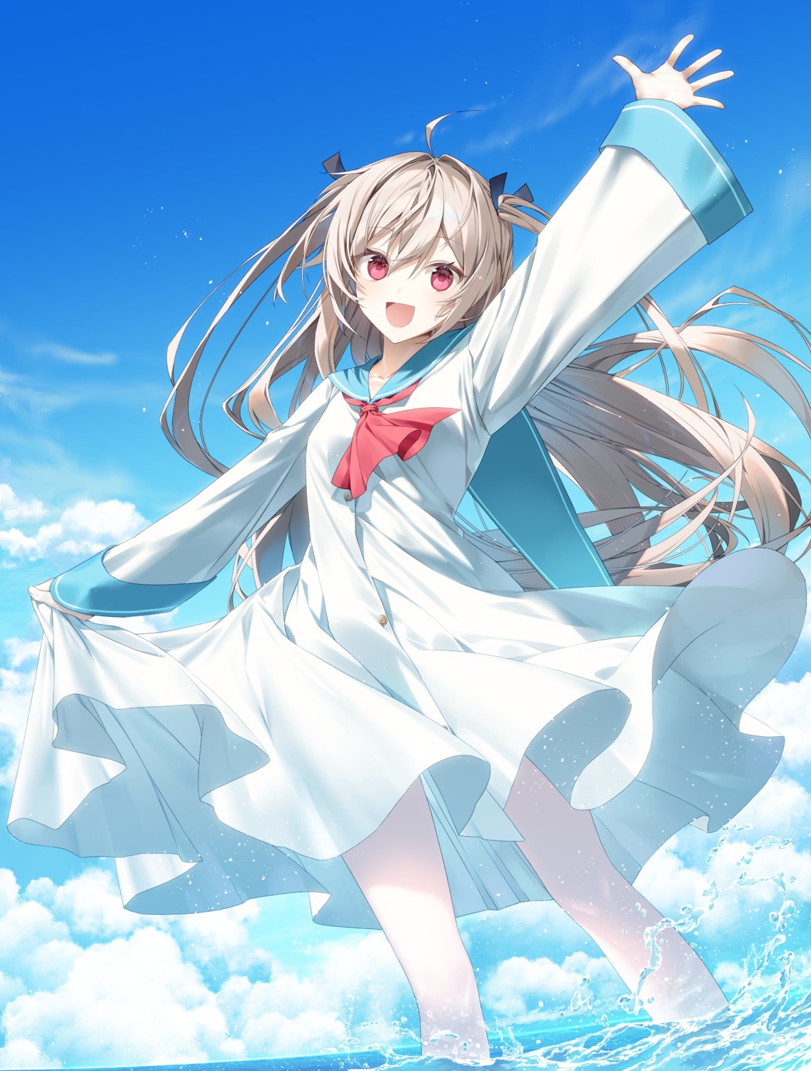 atri, atri_-my_dear_moments-, seifuku, skirt_lift, wet, yusano