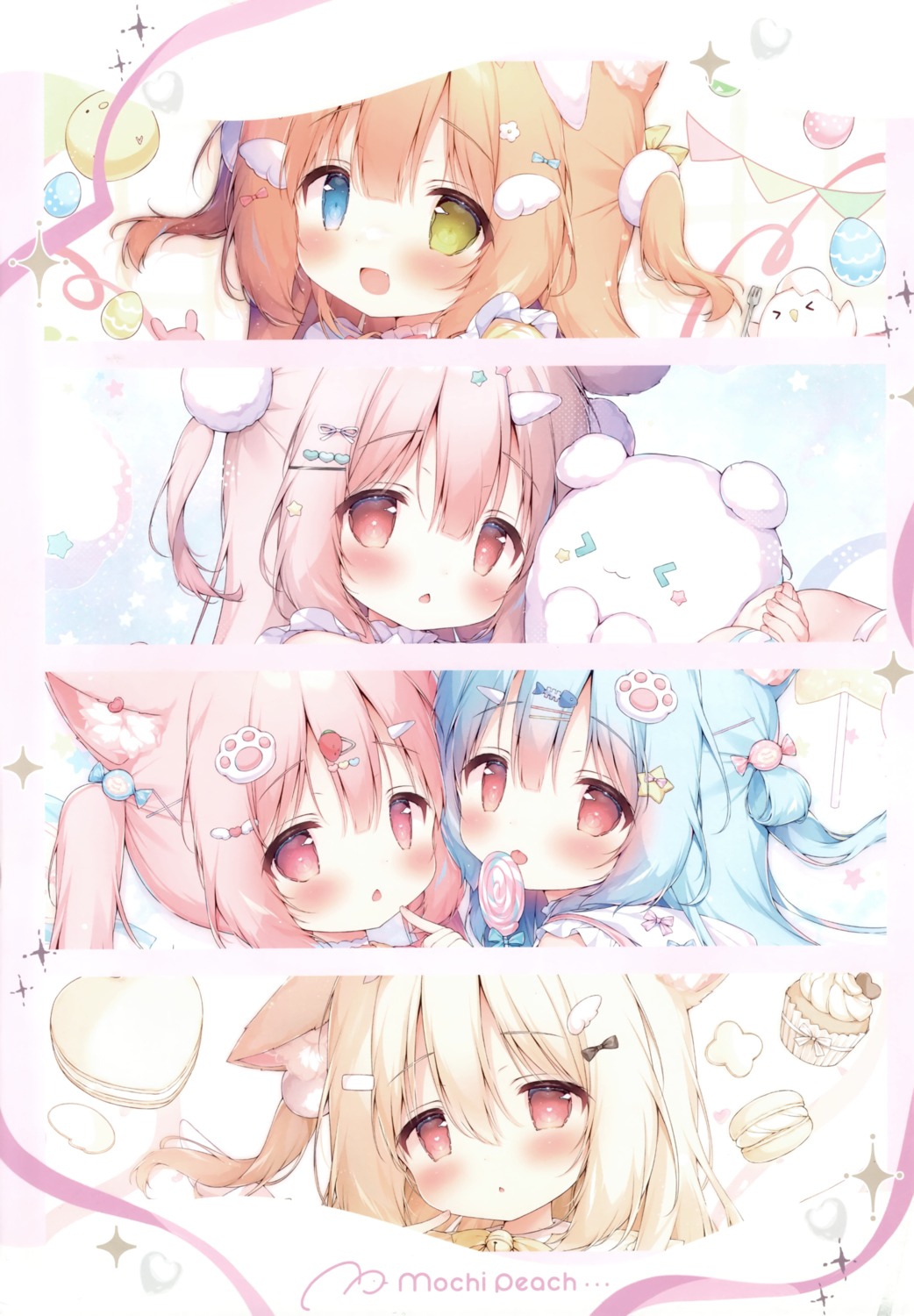 animal_ears, heterochromia, inumimi, mochi_peach, momozu_komamochi, nekomimi