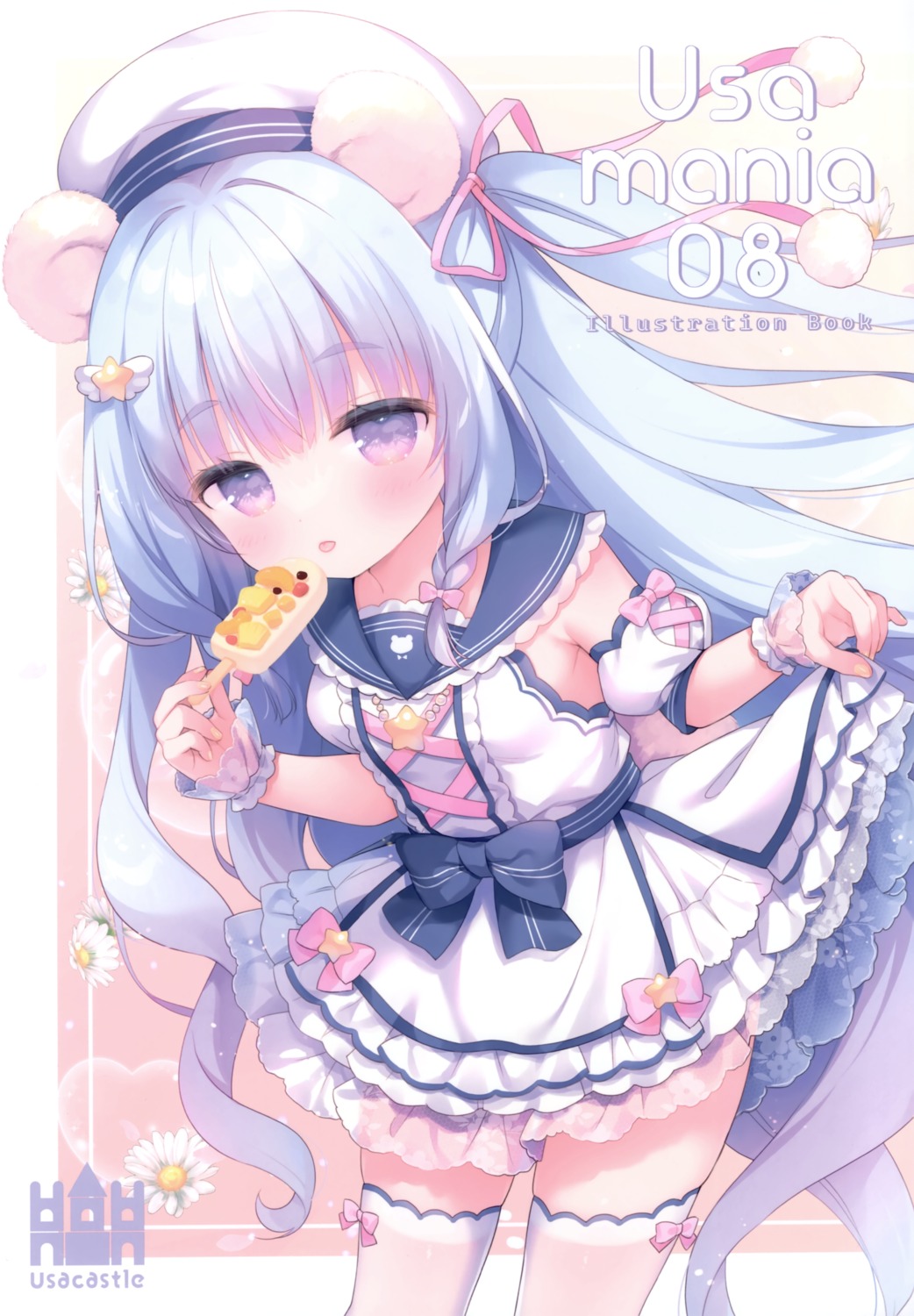 animal_ears, see_through, seifuku, skirt_lift, tail, thighhighs, usacastle, usashiro_mani