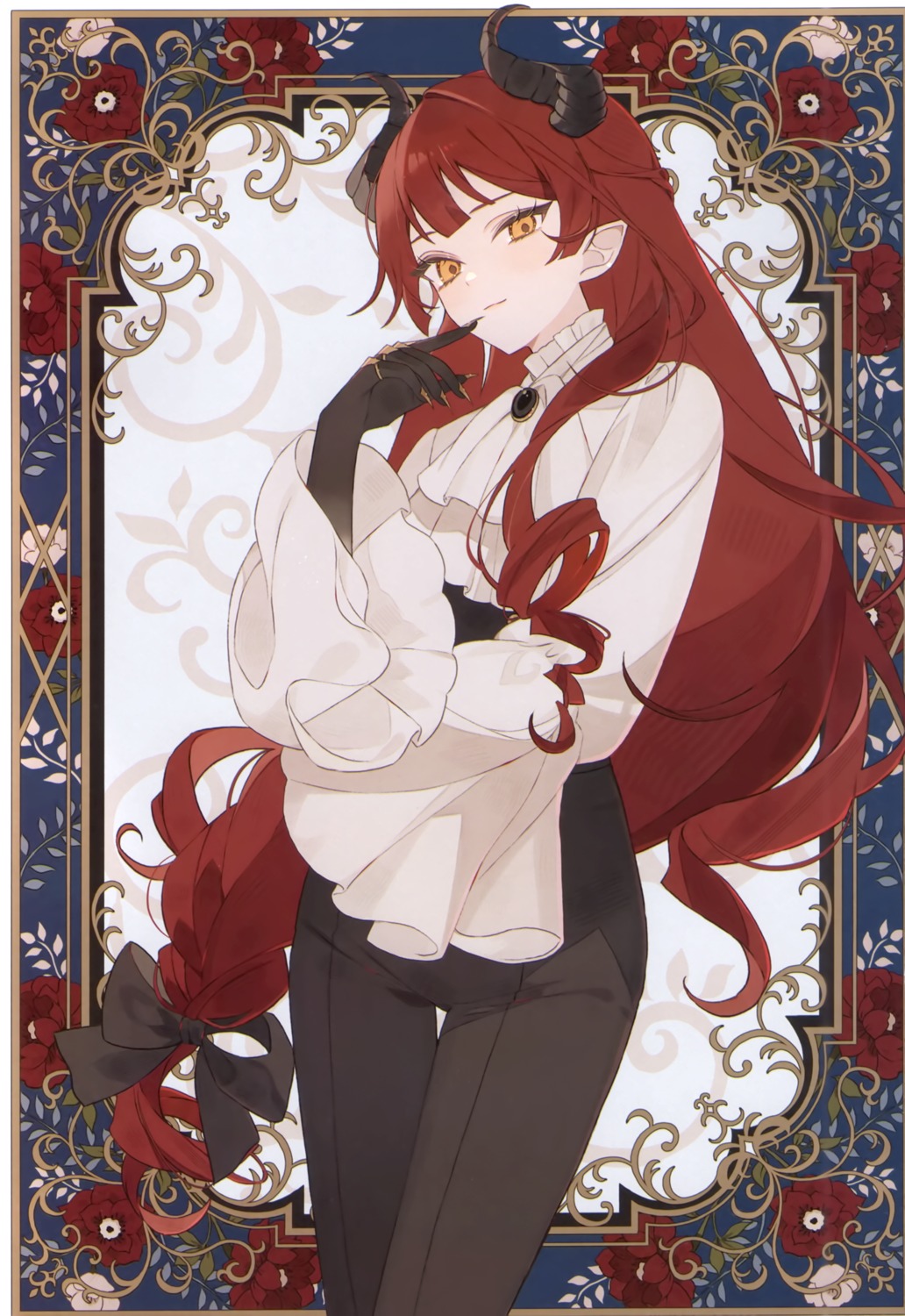 crescent_(satsuki), horns, pointy_ears, satsuki_(miicat)