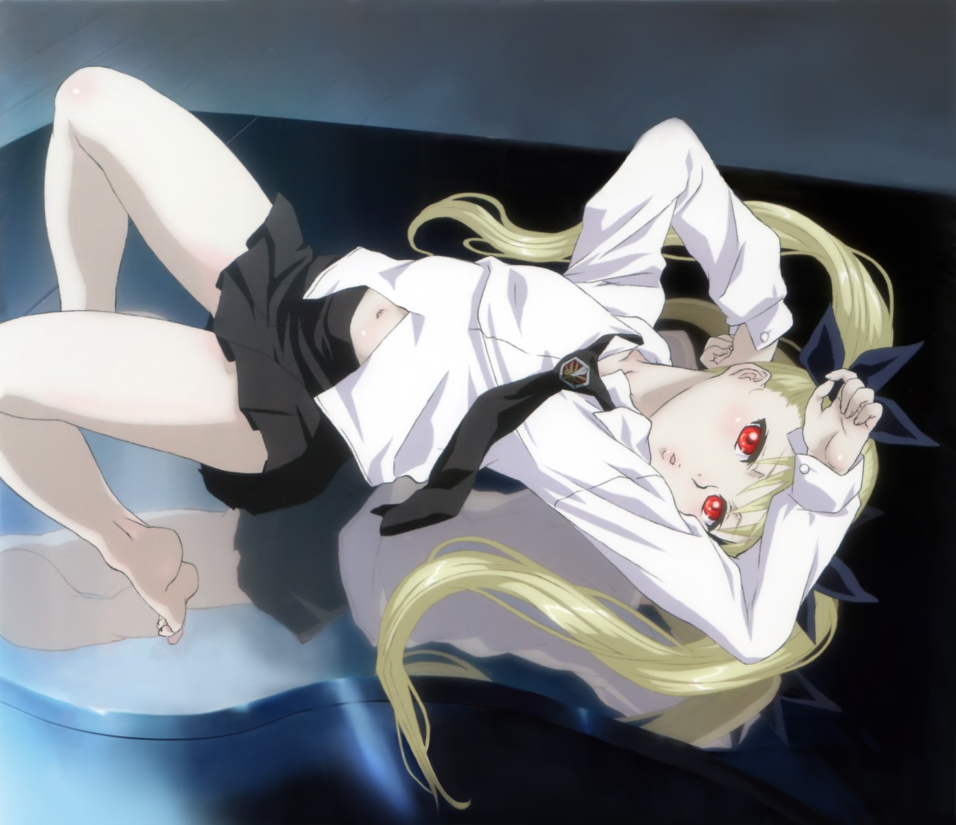 dance_in_the_vampire_bund, feet, jpeg_artifacts, konno_naoyuki, mina_tepes, seifuku