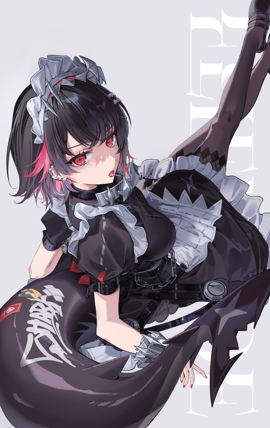chii_(chiiriring), ellen_joe, heels, maid, pantyhose, tail, zenless_zone_zero