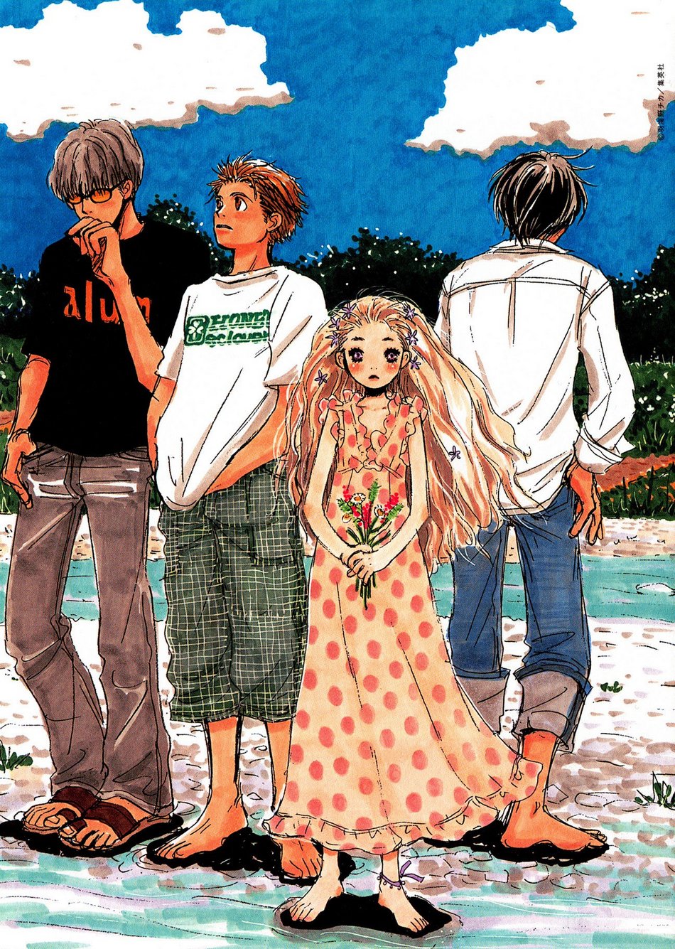 hanamoto_hagumi, honey_and_clover, mayama_takumi, morita_shinobu, takemoto_yuuta, umino_chica