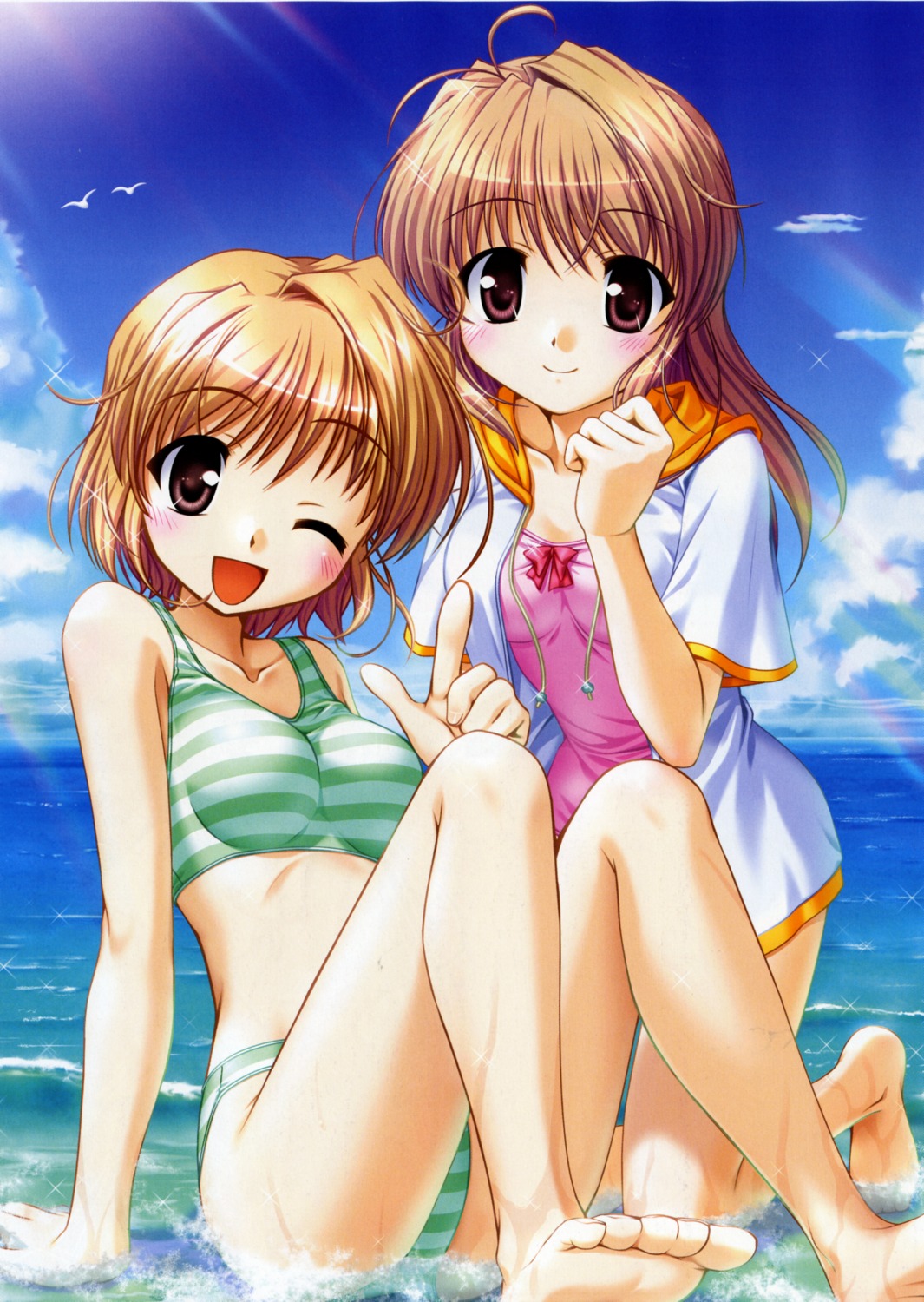 bekkankou, bikini, fortune_arterial, swimsuits, yuuki_haruna, yuuki_kanade