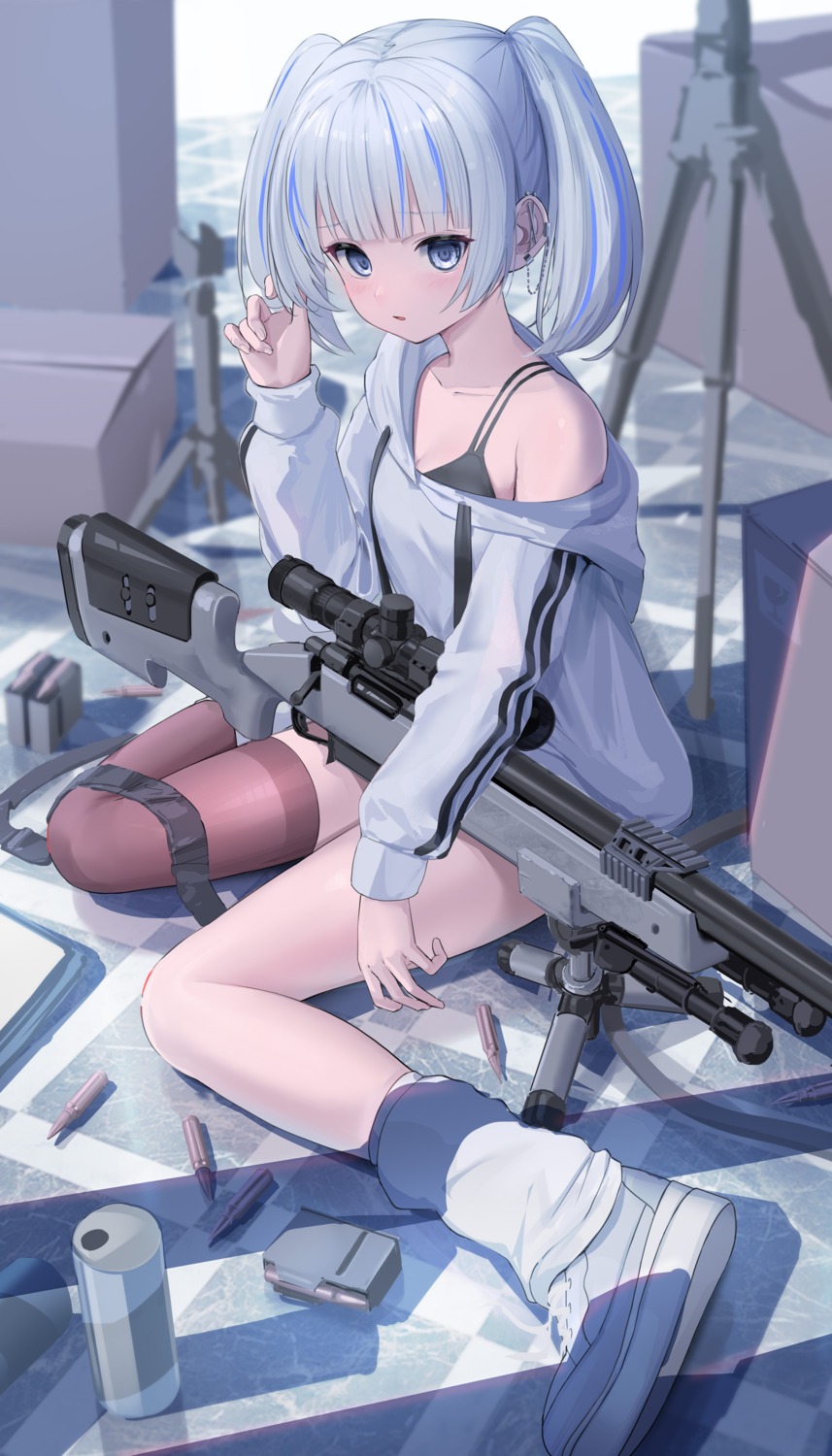 gun, sthk, thighhighs