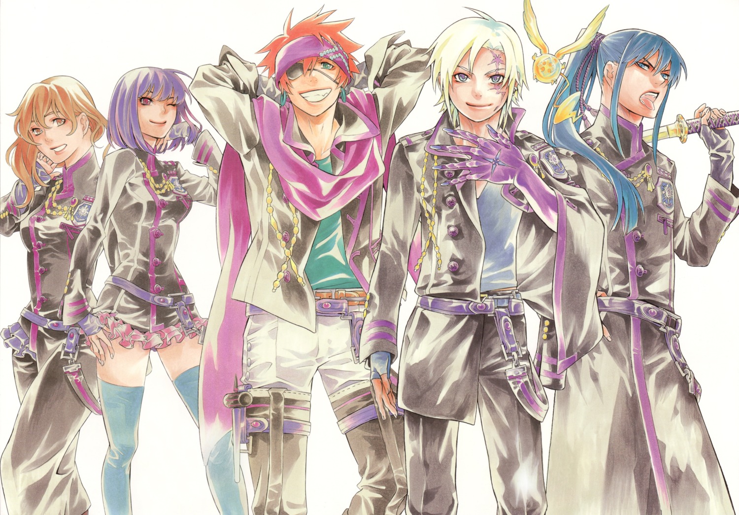allen_walker, d.gray-man, hoshino_katsura, kanda_yu, lavi, lenalee_lee, miranda_lotto, timcanpy
