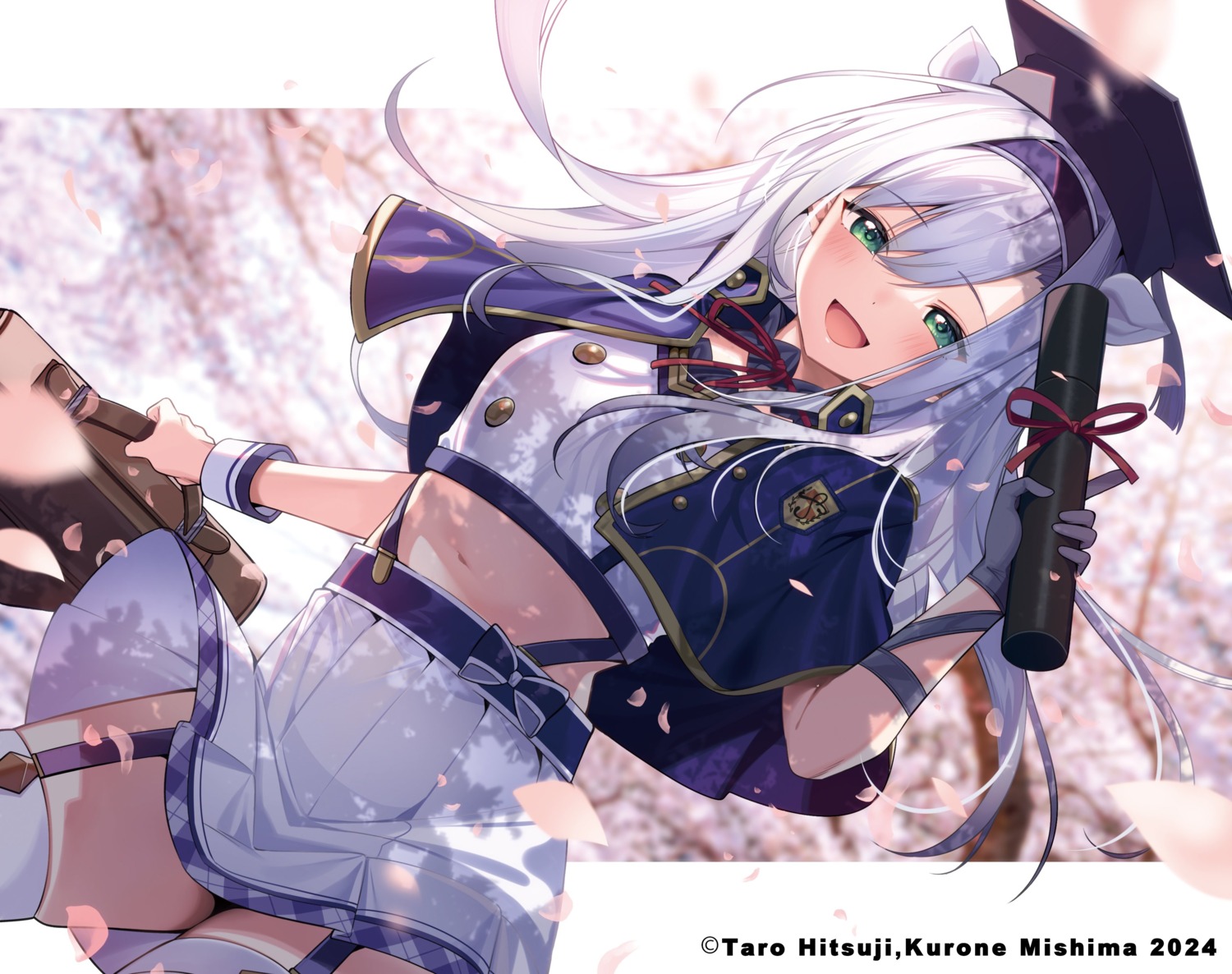 mishima_kurone, rokudenashi_majutsu_koushi_to_akashic_record, rokudenashi_majutsu_koushi_to_memory_record, seifuku, sistina_fibel, skirt_lift, stockings, thighhighs