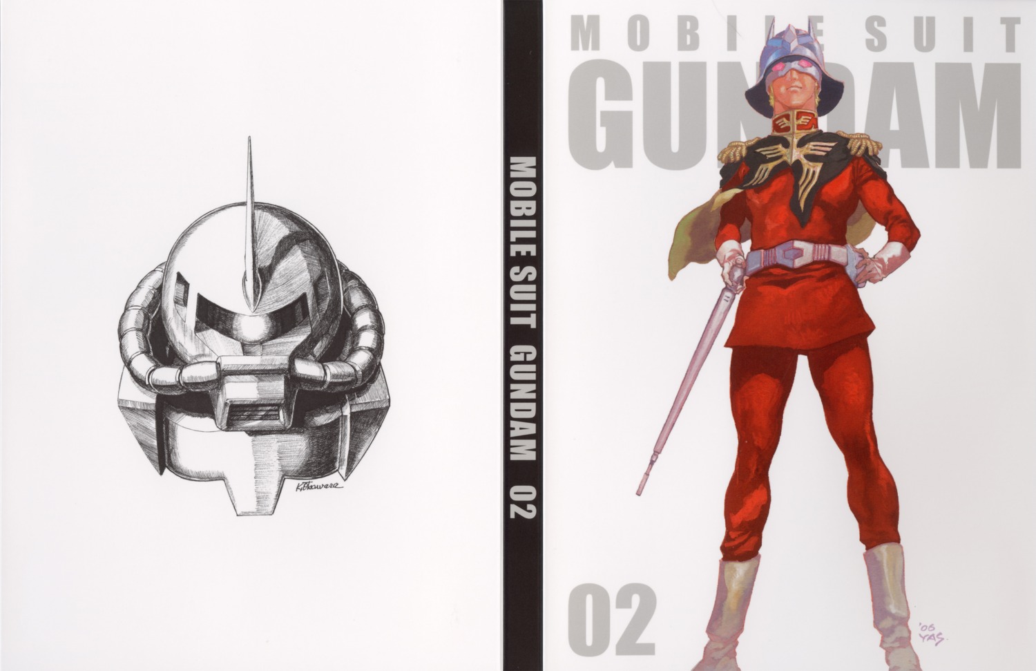 char_aznable, disc_cover, gundam, mobile_suit_gundam, okawara_kunio, yasuhiko_yoshikazu