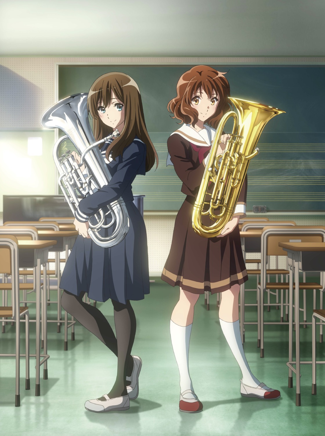 hibike!_euphonium, kuroe_mayu, oumae_kumiko, pantyhose, seifuku, tagme