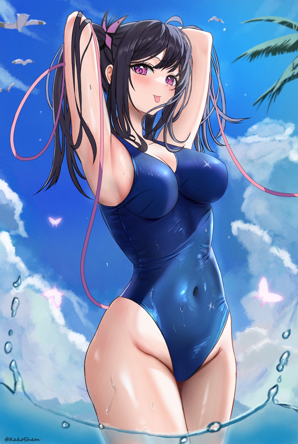 shem_kako, swimsuits, wet