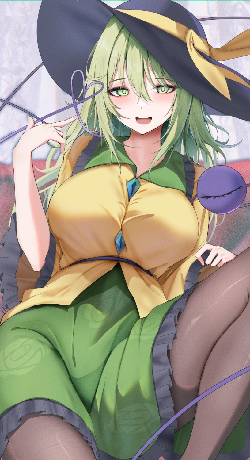 258n, komeiji_koishi, pantyhose, skirt_lift, touhou