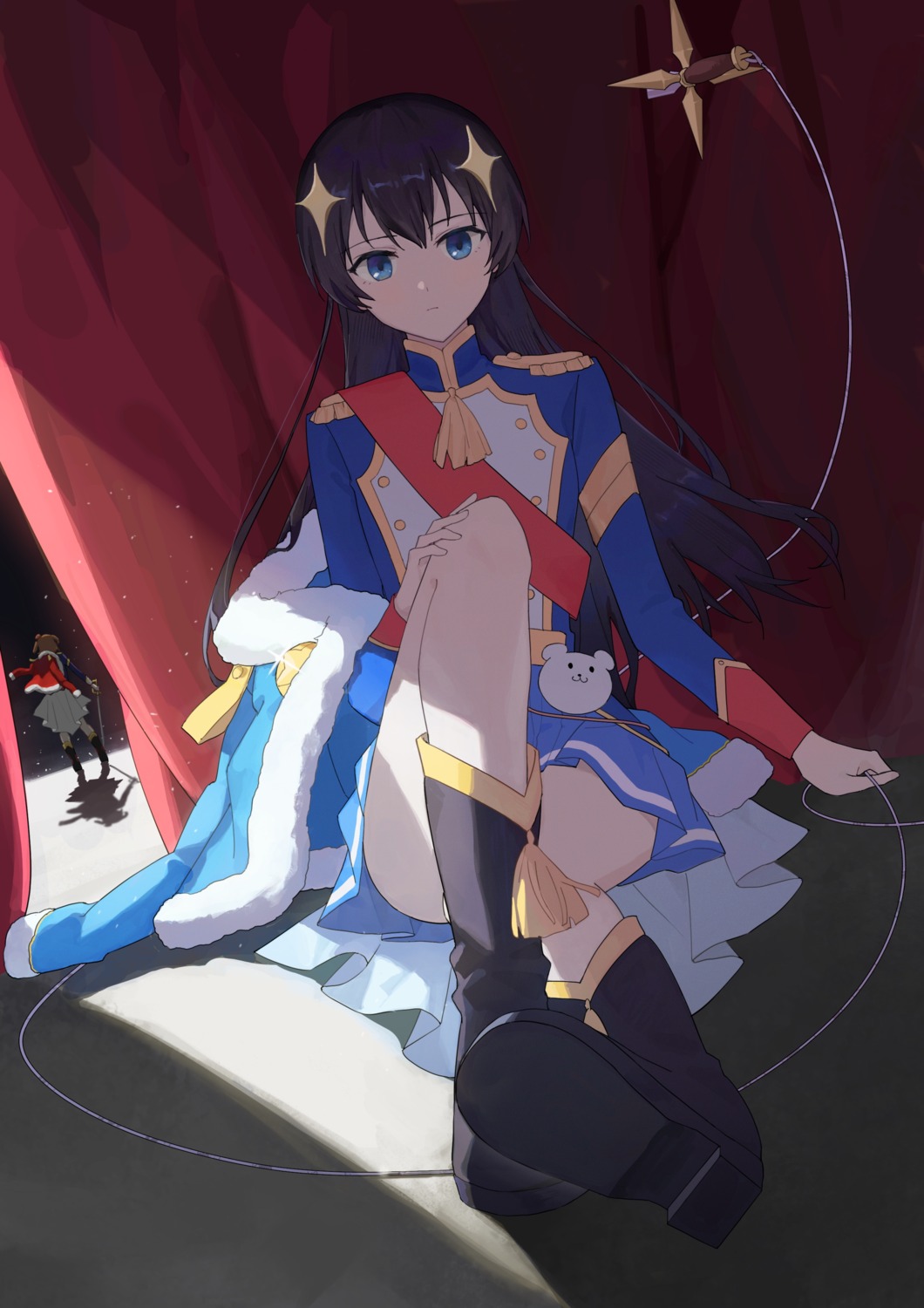 aijou_karen, anqininnn, kagura_hikari, shoujo_kageki_revue_starlight, skirt_lift, uniform