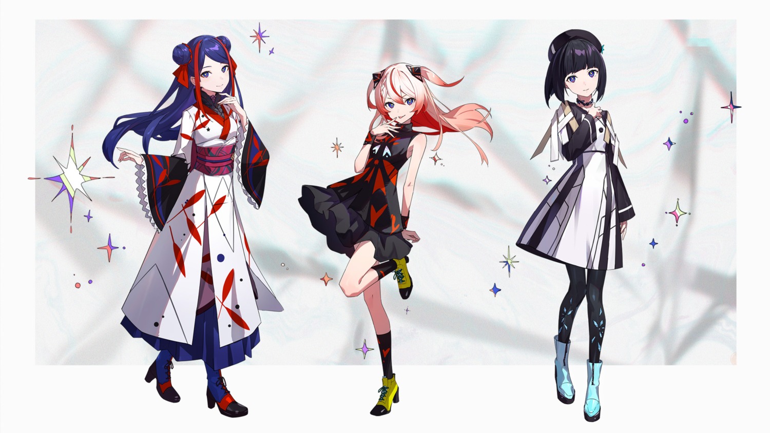 dress, garasumiya, heels, japanese_clothes, kakyouin, orihime, shoujo_kakumei_keikaku, skirt_lift, tagme, wallpaper