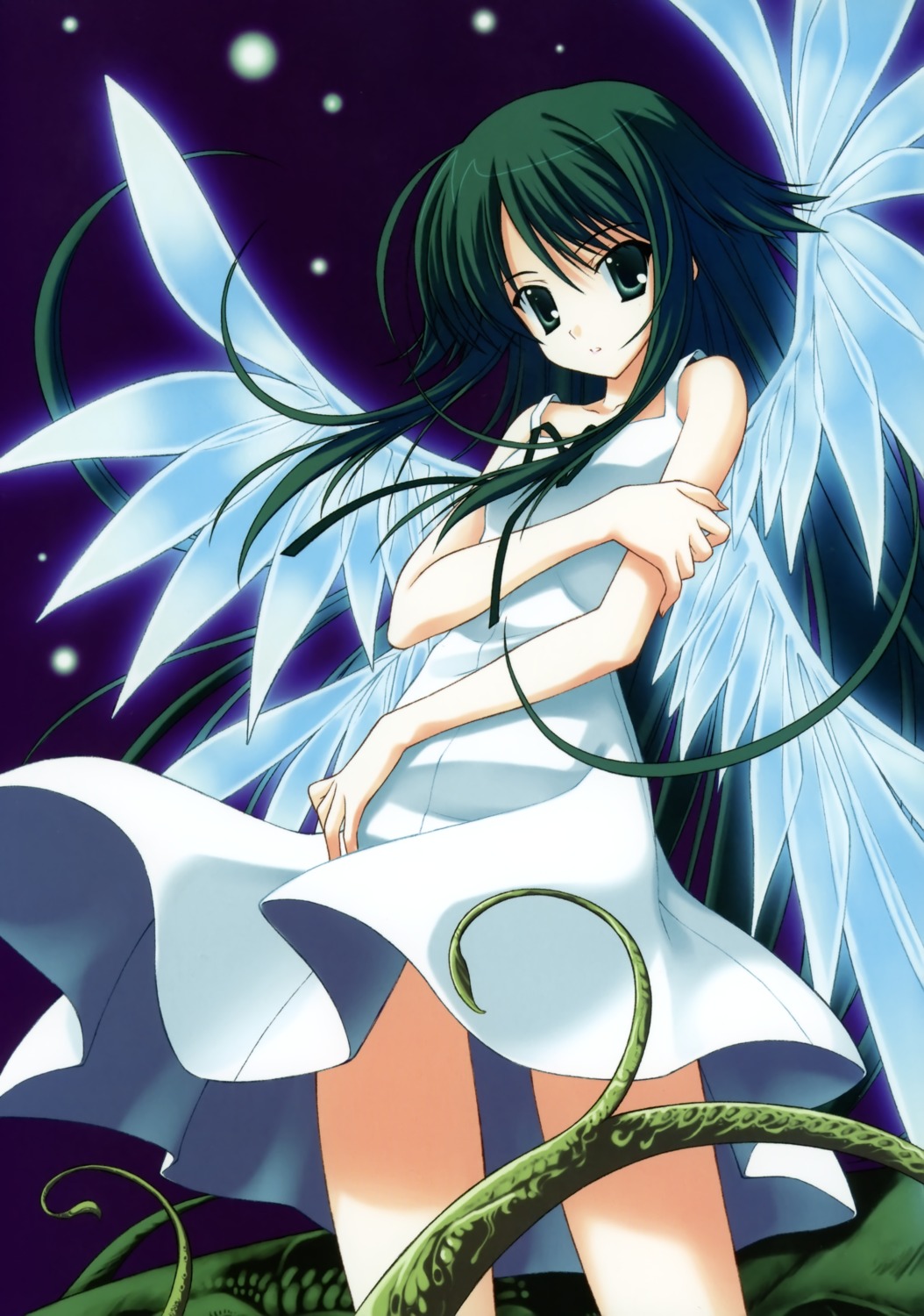 dress, nanao_naru, saya, saya_no_uta, summer_dress, wings