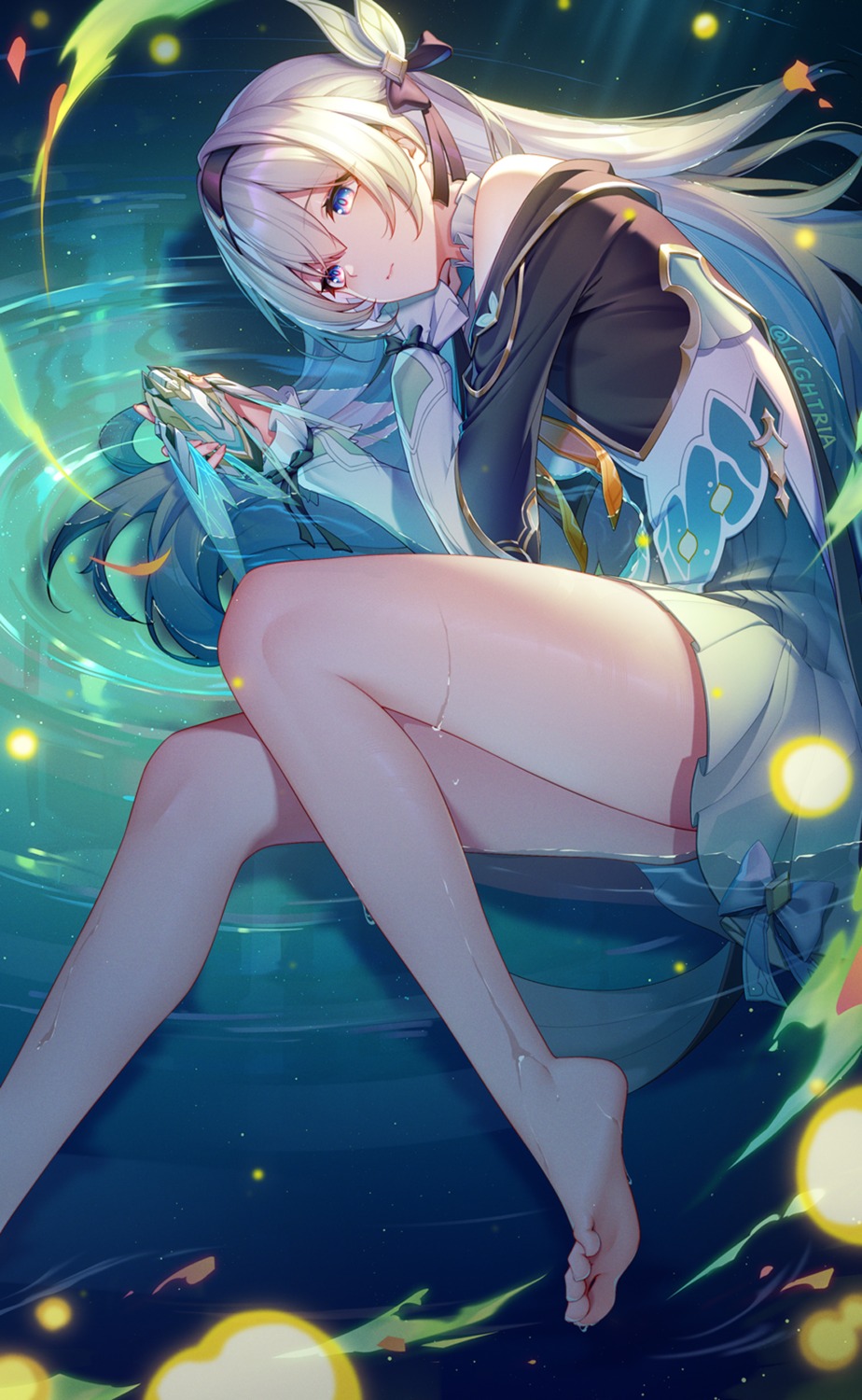 firefly, honkai:_star_rail, lightria, skirt_lift, wet