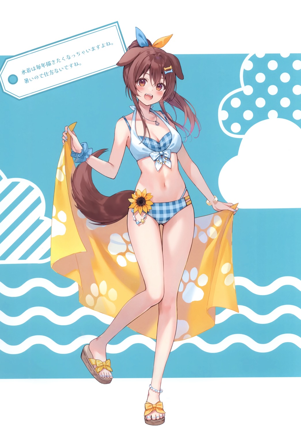 animal_ears, bikini, fukahire, hololive, hololive_gamers, inugami_korone, inumimi, ruinon